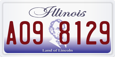 IL license plate A098129