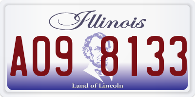 IL license plate A098133