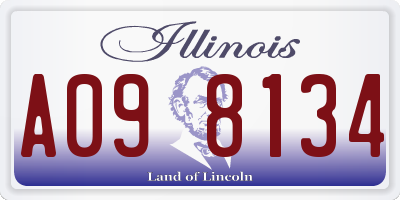 IL license plate A098134