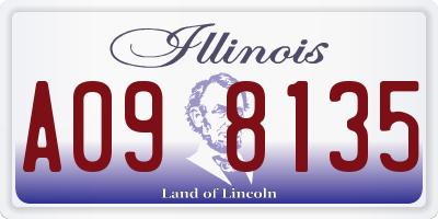IL license plate A098135