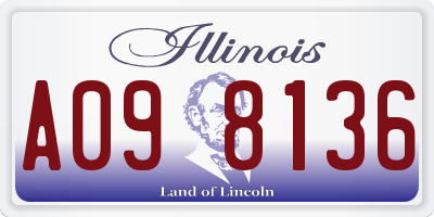 IL license plate A098136