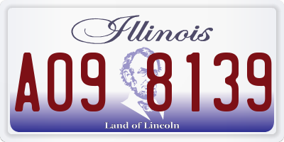 IL license plate A098139