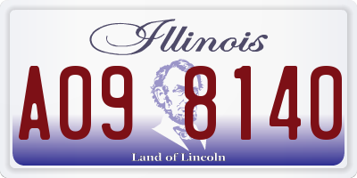 IL license plate A098140