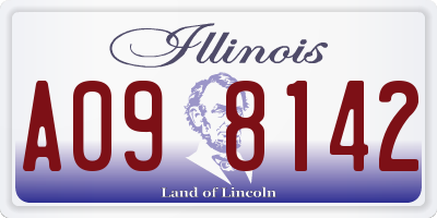 IL license plate A098142