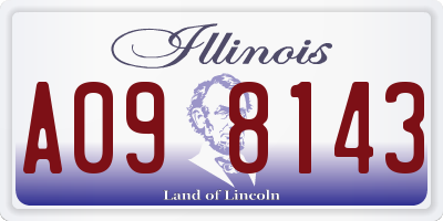 IL license plate A098143