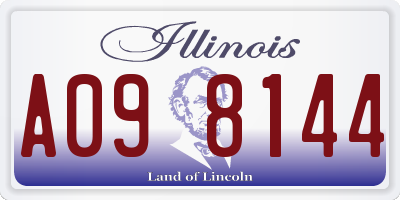 IL license plate A098144