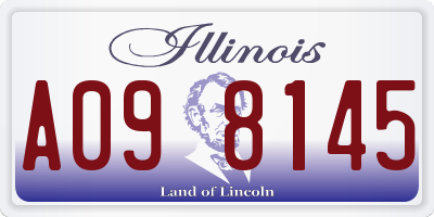 IL license plate A098145