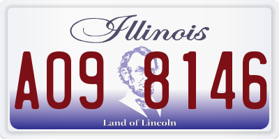 IL license plate A098146