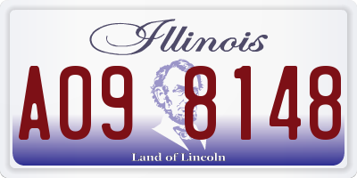 IL license plate A098148