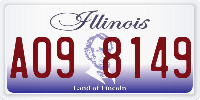 IL license plate A098149