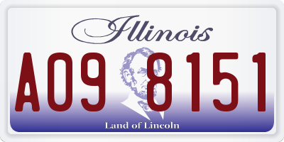 IL license plate A098151