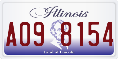 IL license plate A098154
