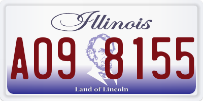 IL license plate A098155
