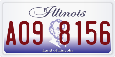 IL license plate A098156