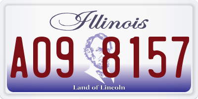 IL license plate A098157