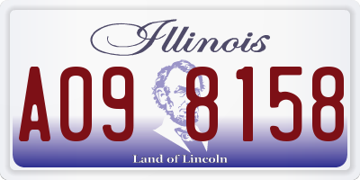 IL license plate A098158