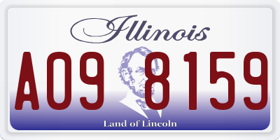 IL license plate A098159