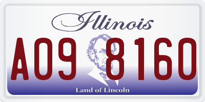 IL license plate A098160