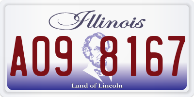 IL license plate A098167