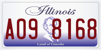 IL license plate A098168