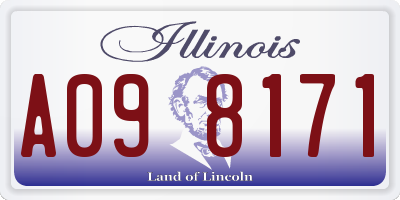 IL license plate A098171