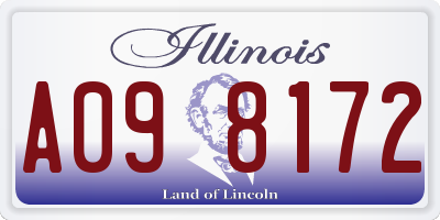 IL license plate A098172