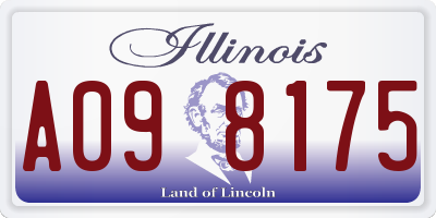 IL license plate A098175
