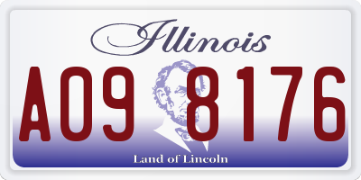 IL license plate A098176