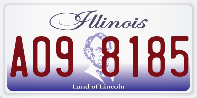 IL license plate A098185