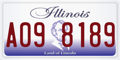 IL license plate A098189