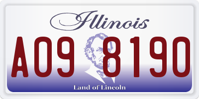 IL license plate A098190