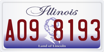 IL license plate A098193