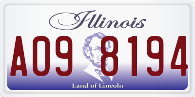 IL license plate A098194