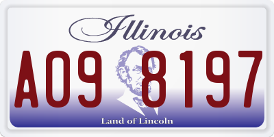IL license plate A098197