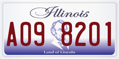 IL license plate A098201