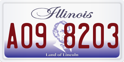 IL license plate A098203