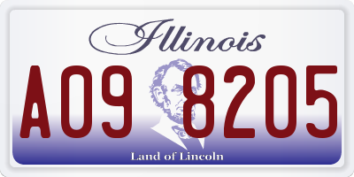 IL license plate A098205
