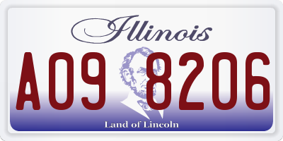 IL license plate A098206