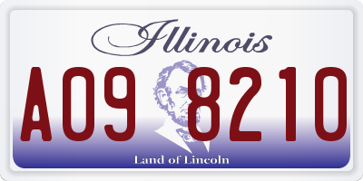 IL license plate A098210