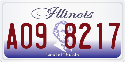 IL license plate A098217