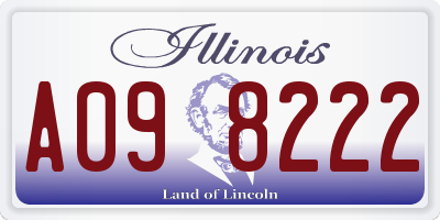 IL license plate A098222