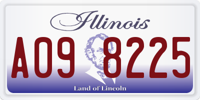 IL license plate A098225