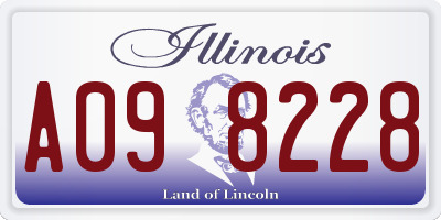 IL license plate A098228