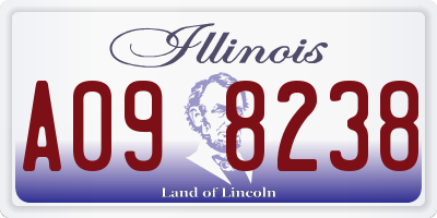 IL license plate A098238