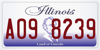 IL license plate A098239