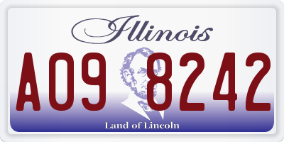 IL license plate A098242