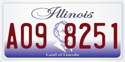 IL license plate A098251