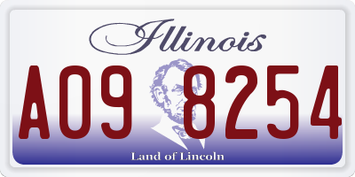 IL license plate A098254