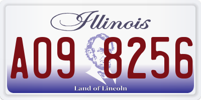 IL license plate A098256