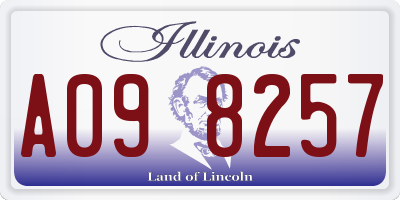 IL license plate A098257